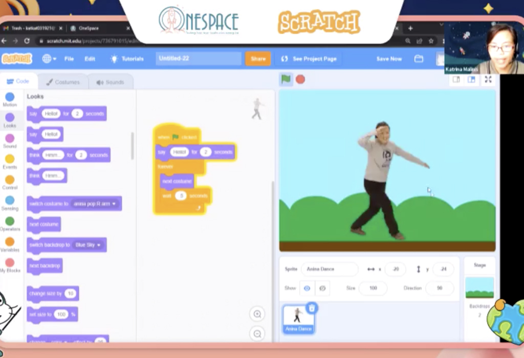 Scratch helps create fun animated pictures or cute interactive stories."