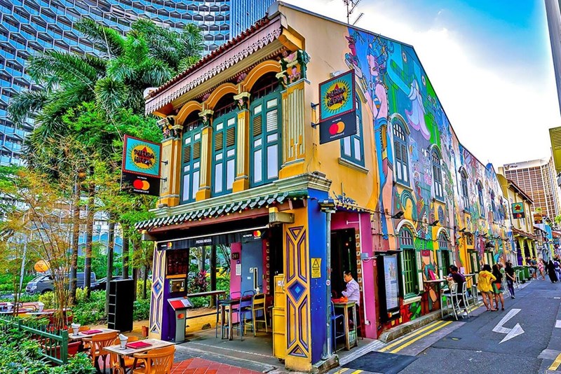 The vibrant Little India district.