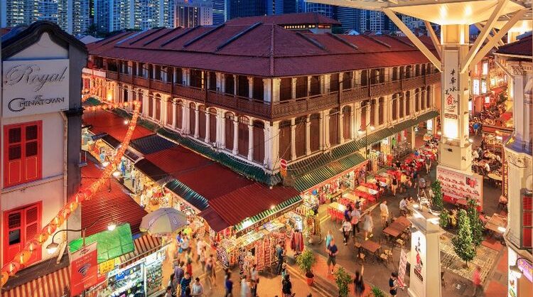 The neighborhoods in Chinatown, Singapore
