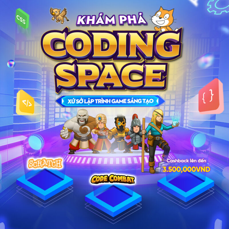 Khám phá Coding Space đỉnh cao tại xứ sở lập trình Game sáng tạo