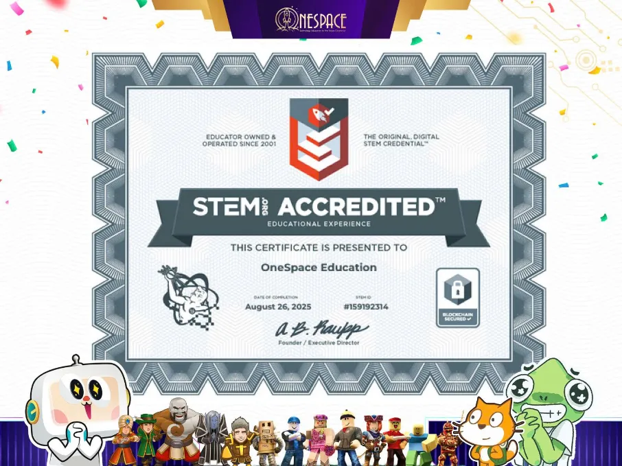 OneSpace Officially Earns STEM.org Accreditation – A Milestone Affirming World-Class Technology Education for Vietnamese Children
