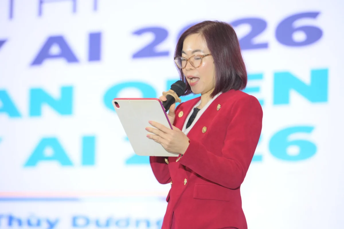 Ms. Dương Ngô CEO OneSpace phát biểu tại Lễ Khai Trương Hệ Sinh Thái Giáo Dục STEM